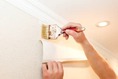 Pose de papier peint à la Caillère-Saint-Hilaire — revêtements muraux et toiles de verre